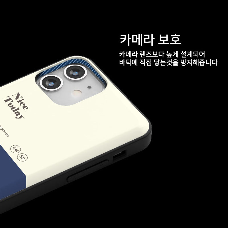 韓國直送 | C63 拼色 - 放卡手機殼 iPhone/ Samsung Galaxy