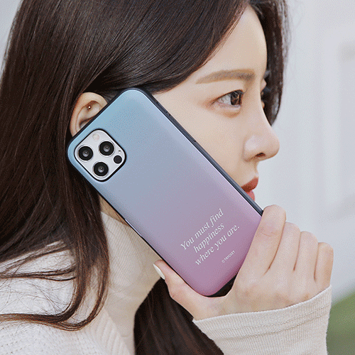 韓國直送 | C56 漸變色 - 放卡手機殼 iPhone/ Samsung Galaxy
