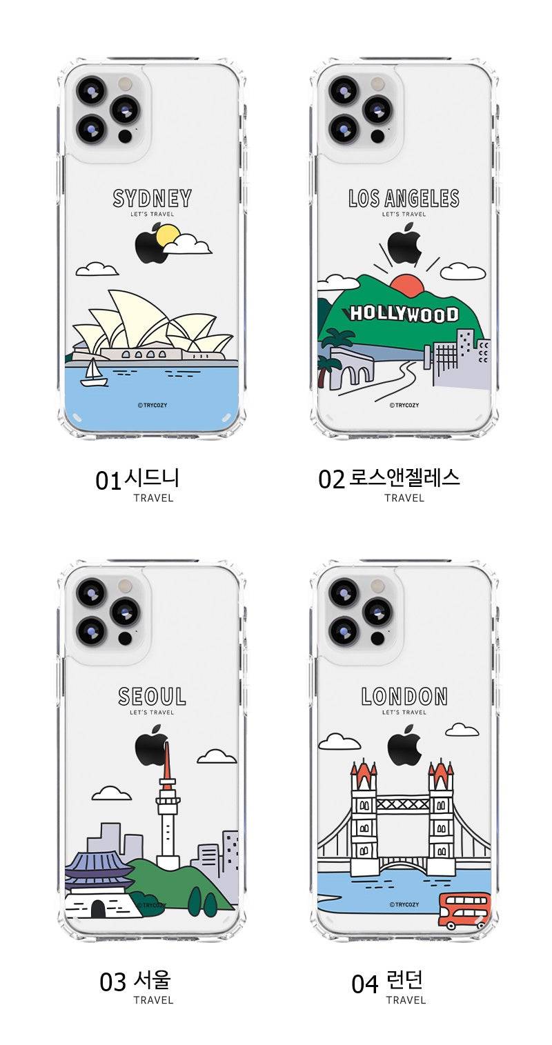 韓國直送 | JA01 TRAVEL CARD - 防撞透明手機殼 iPhone / Samsung Galaxy 系列