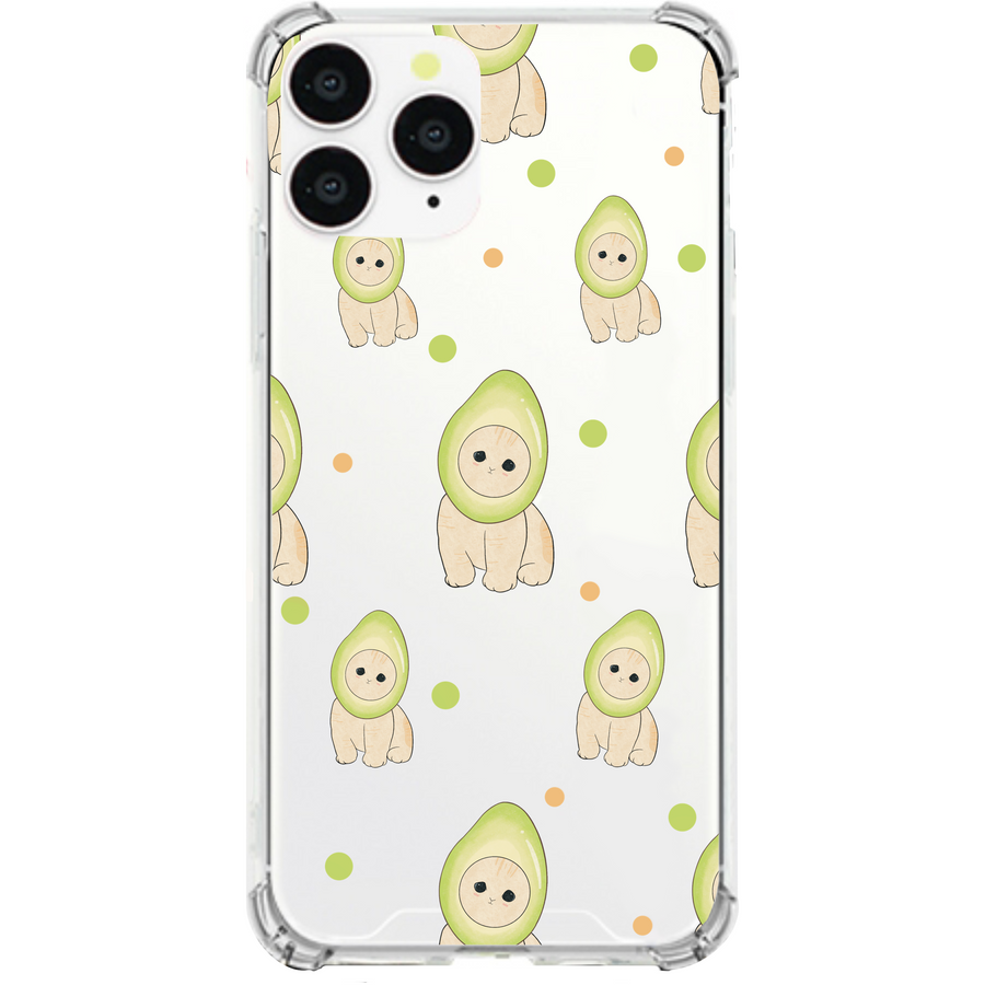 自家製作 |【牛油果貓】防撞透明殼 iPhone / Samsung 適用