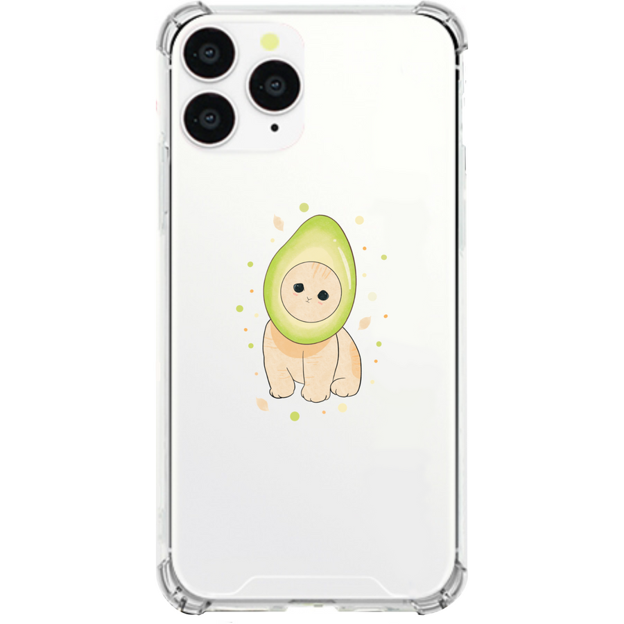 自家製作 |【牛油果貓】防撞透明殼 iPhone / Samsung 適用