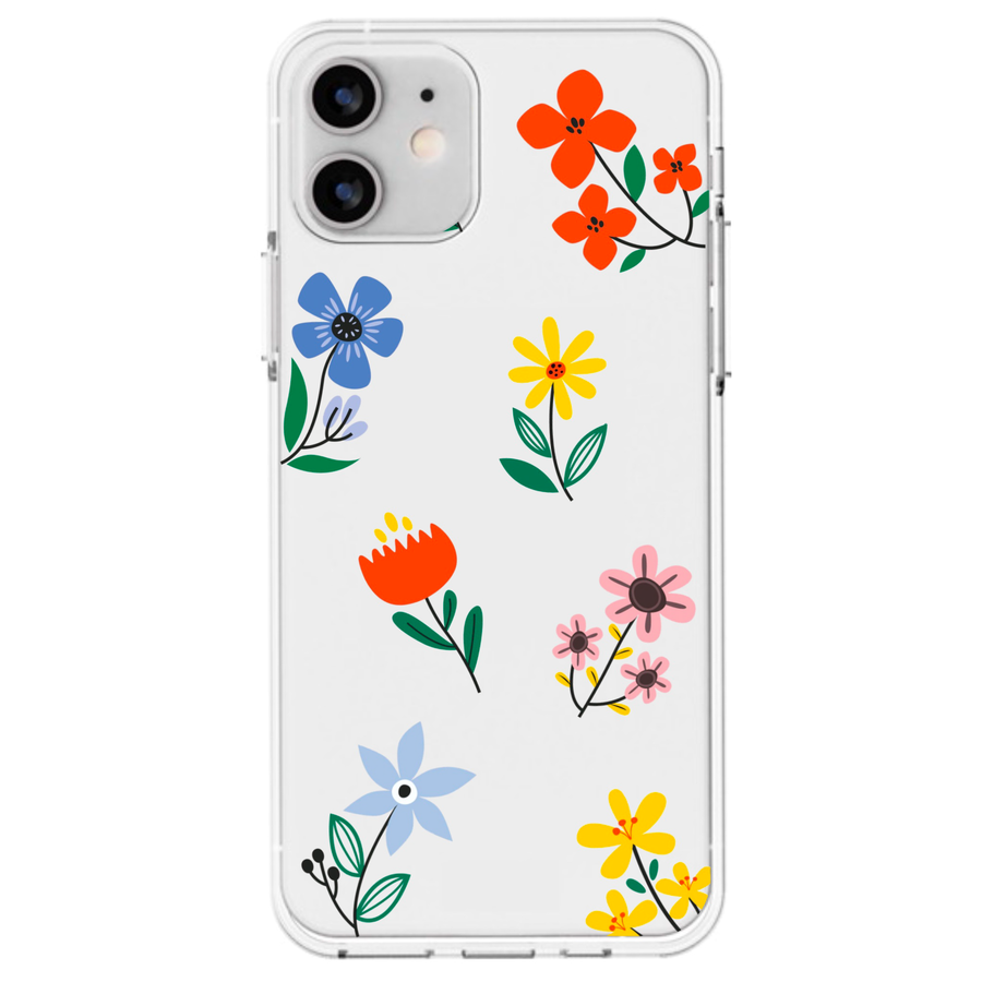 自家製作 | 【Bright Floral 04】輕薄透明殼 iPhone / Samsung 適用