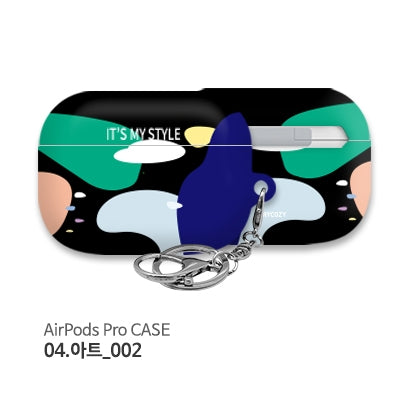 韓國直送 | A09 幾何圖案 - AirPods Pro 1/2代保護殼 (送掛扣)
