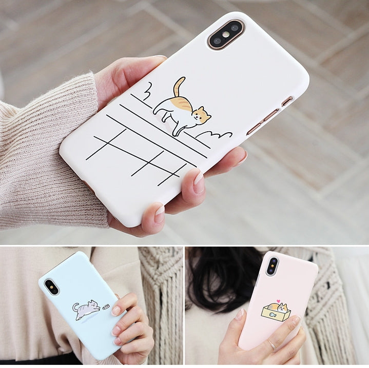 韓國直送 | 093 ✰ 貓3D 包邊手機殼 Samsung Galaxy / iPhone 系列