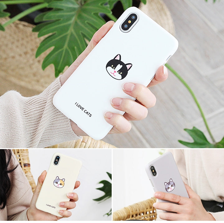 韓國直送 | 094 ✰ 貓 3D 包邊手機殼 Samsung Galaxy / iPhone 系列