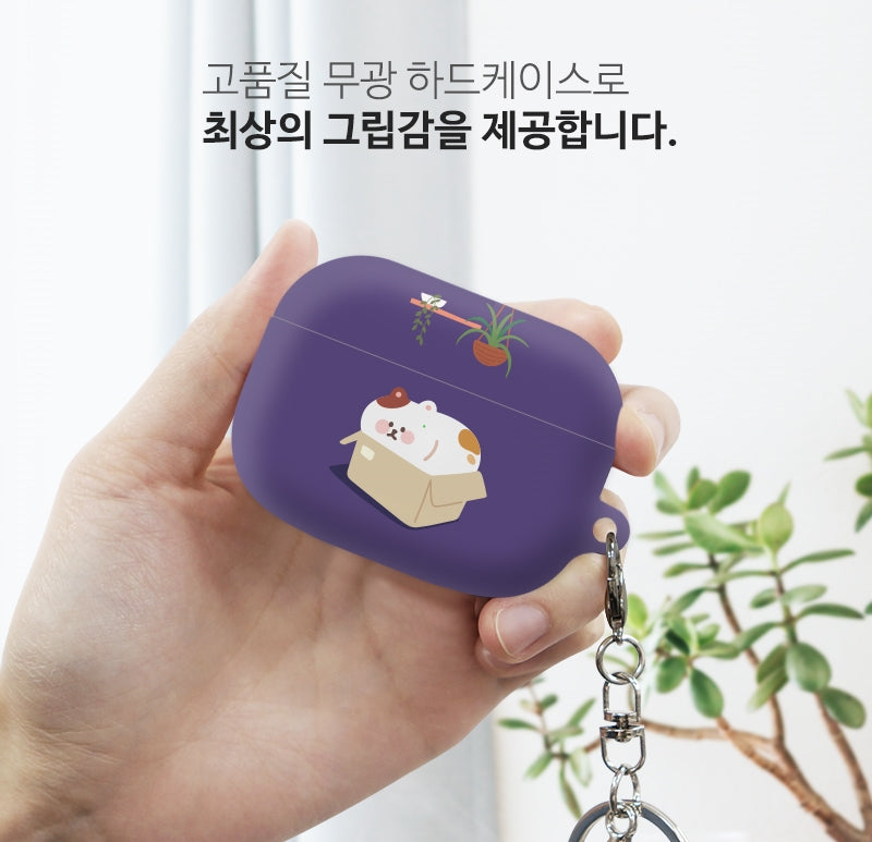 韓國直送 | A04 貓宅 (實色/透明) - AirPods Pro 1/2代保護殼 (送掛扣)