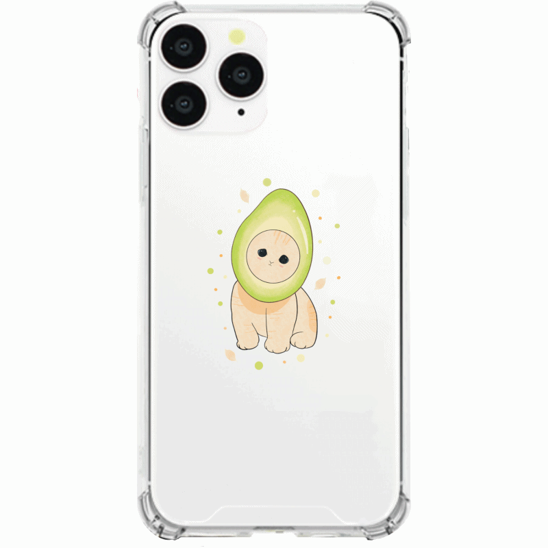 自家製作 |【牛油果貓】防撞透明殼 iPhone / Samsung 適用