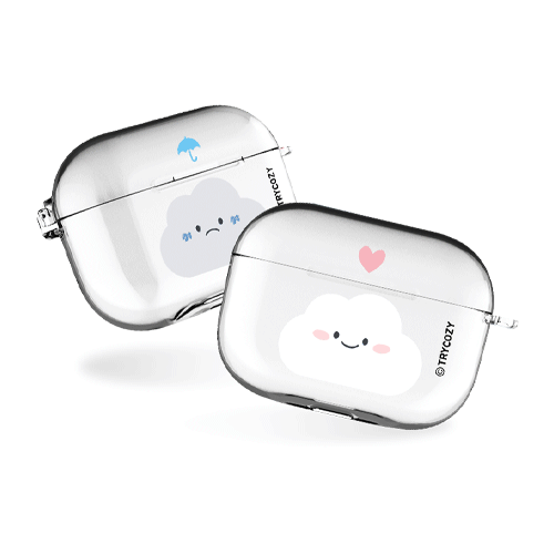 韓國直送 | A03 雲仔 (實色/透明) - AirPods Pro 1/2代保護殼 (送掛扣)