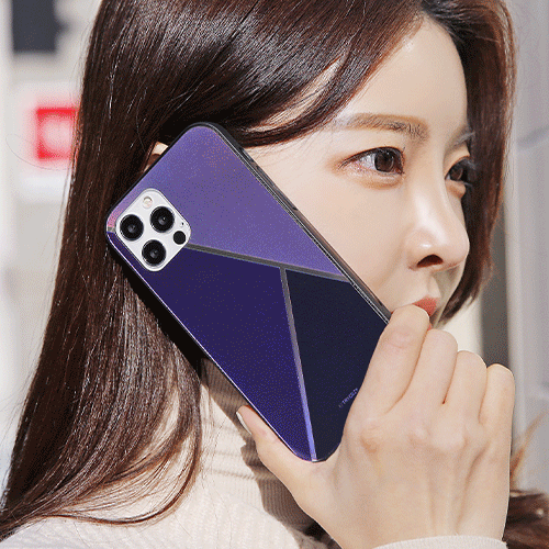 韓國直送 | M40 三角拼色 - 炫彩鏡面手機殼 iPhone / Samsung Galaxy