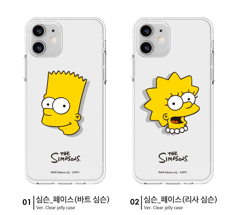 韓版正品直送 |【The Simpsons】阿森一族頭像 - 透明手機軟殼 iPhone / Samsung Galaxy 系列